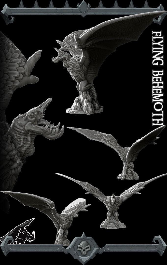 Flying Behemoth. Giant Flying Demon- Rocket Pig Games | 28mm and 32mm | Wargaming | DnD | Tabletop Roleplaying