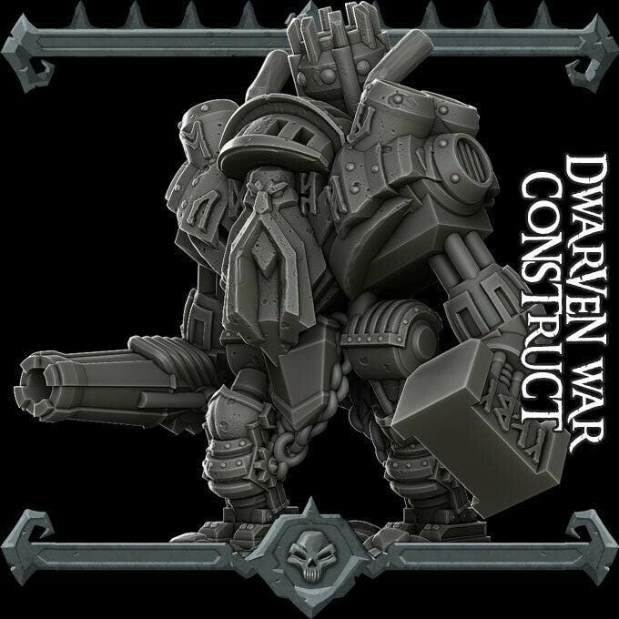 Dwarven War Construct. Dwarf Mech - Rocket Pig Games | 28mm and 32mm | Wargaming | DnD | Tabletop Roleplaying