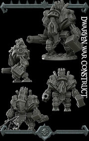 Dwarven War Construct. Dwarf Mech - Rocket Pig Games | 28mm and 32mm | Wargaming | DnD | Tabletop Roleplaying