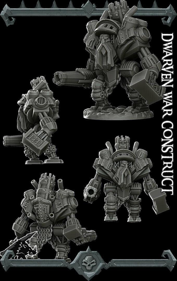 Dwarven War Construct. Dwarf Mech - Rocket Pig Games | 28mm and 32mm | Wargaming | DnD | Tabletop Roleplaying