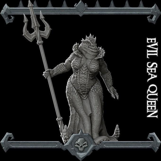 Evil Sea Queen, Massive Atlantean! - Rocket Pig Games | 28mm and 32mm | Wargaming | DnD | Tabletop Roleplaying