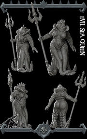 Evil Sea Queen, Massive Atlantean! - Rocket Pig Games | 28mm and 32mm | Wargaming | DnD | Tabletop Roleplaying