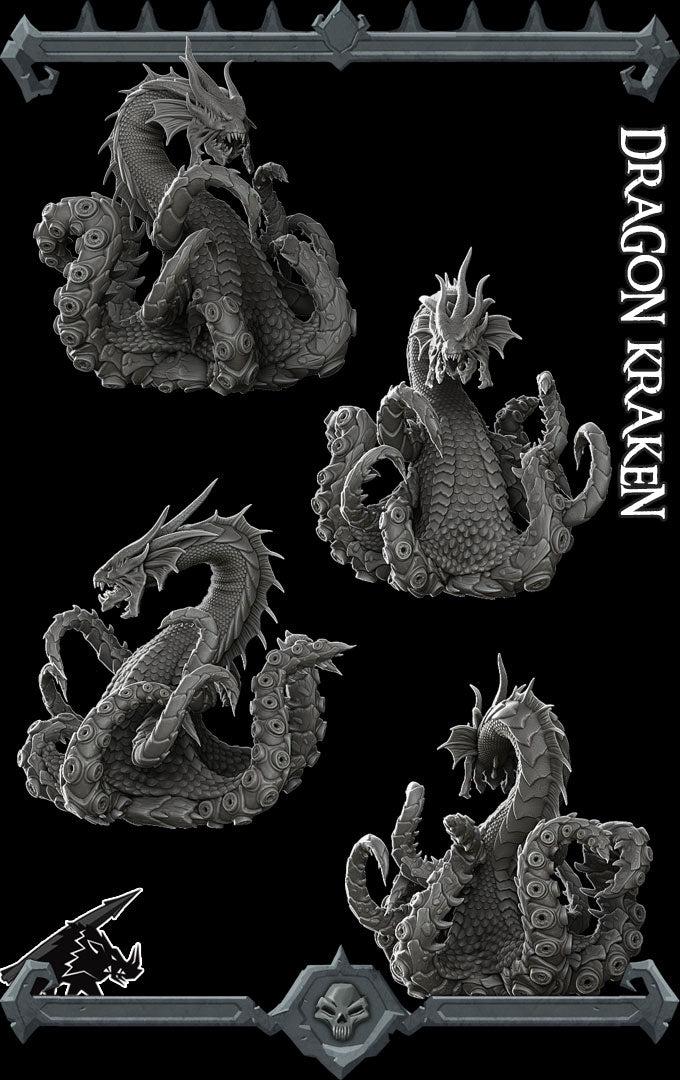 Dragon Kraken, Massive Sea Monster! - Rocket Pig Games | 28mm and 32mm | Wargaming | DnD | Tabletop Roleplaying