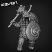 Snailfolk Mace and Shield Warrior - Goonmaster | 28mm and 32mm | Wargaming | DnD | Tabletop Roleplaying