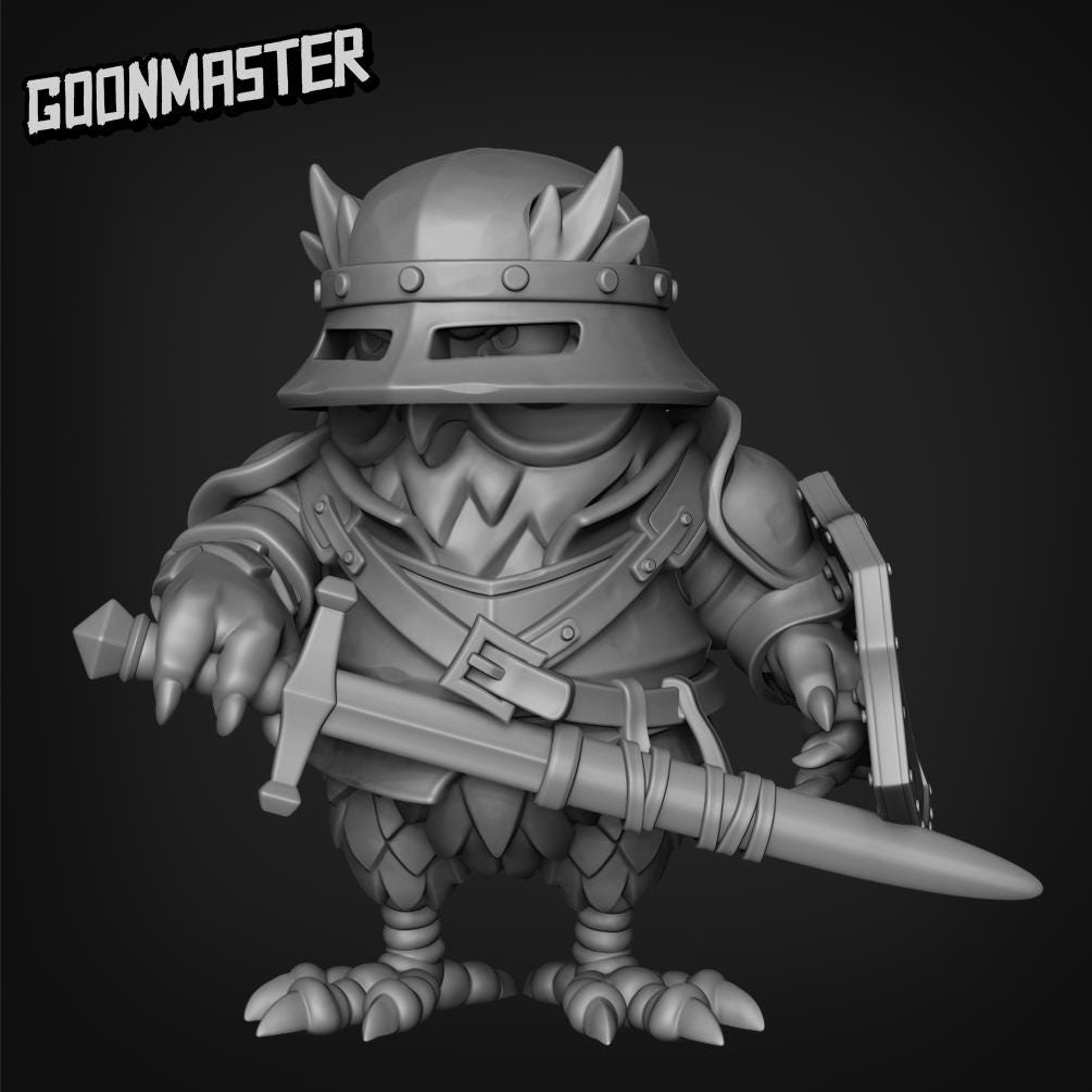 Owl Soldier - Goonmaster | 28mm and 32mm | Wargaming | DnD | Tabletop Roleplaying