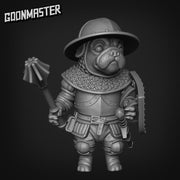 Battle Pugs. Pug Knights with Maces - Goonmaster | 28mm and 32mm | Wargaming | DnD | Tabletop Roleplaying