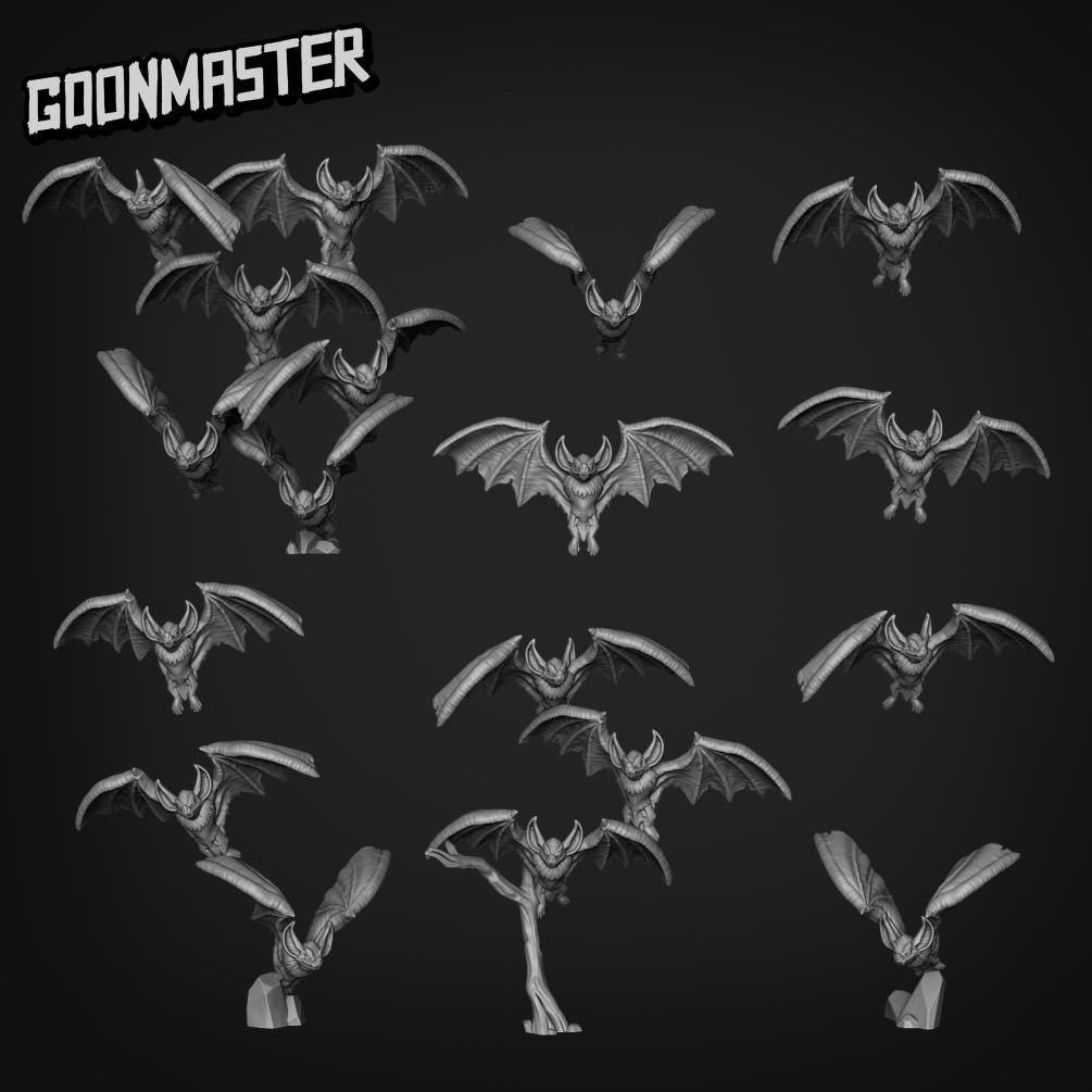 Bats - Goonmaster Basing Bits | 28mm and 32mm | Wargaming | DnD | Tabletop Roleplaying