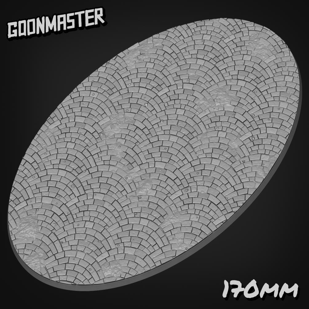 Curved Brick Bases - Goonmaster | 28mm and 32mm | Wargaming | DnD | Tabletop Roleplaying