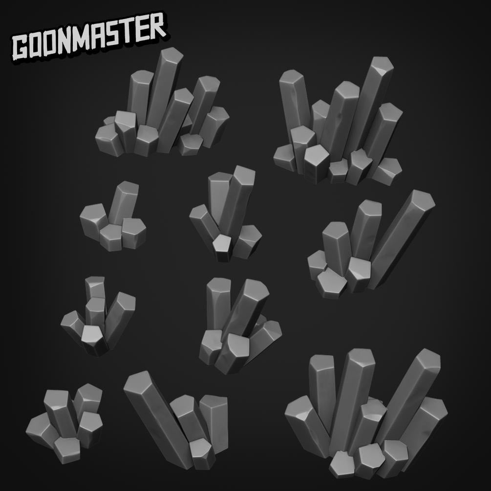 Crystal Blocks - Goonmaster Basing Bits | 28mm and 32mm | Wargaming | DnD | Tabletop Roleplaying