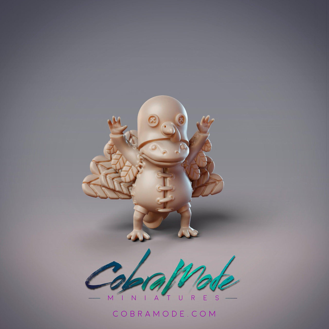 Turkeyzaki , Thanksgiving Turkey Axolotl- CobraMode | 28mm and 32mm | Wargaming | DnD | Tabletop Roleplaying