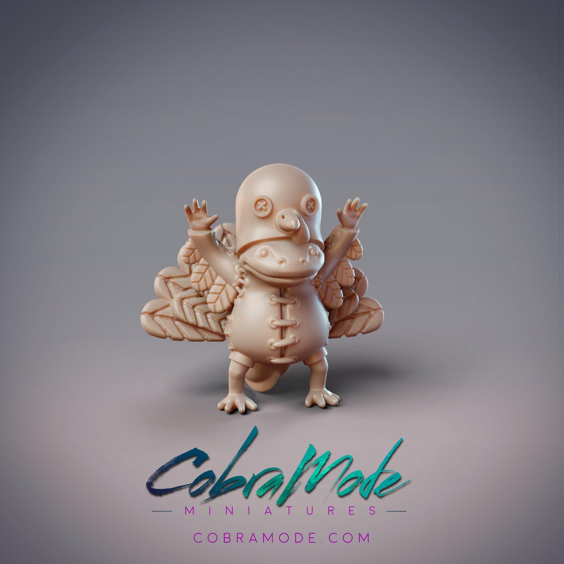Turkeyzaki , Thanksgiving Turkey Axolotl- CobraMode | 28mm and 32mm | Wargaming | DnD | Tabletop Roleplaying