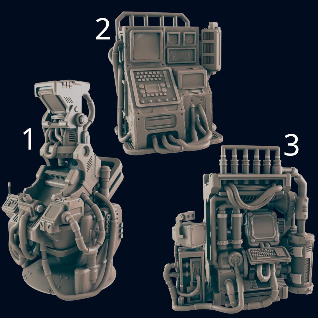 Cyberpunk Terminals - Ec3d | 28mm and 32mm | Wargaming | DnD | Tabletop Roleplaying