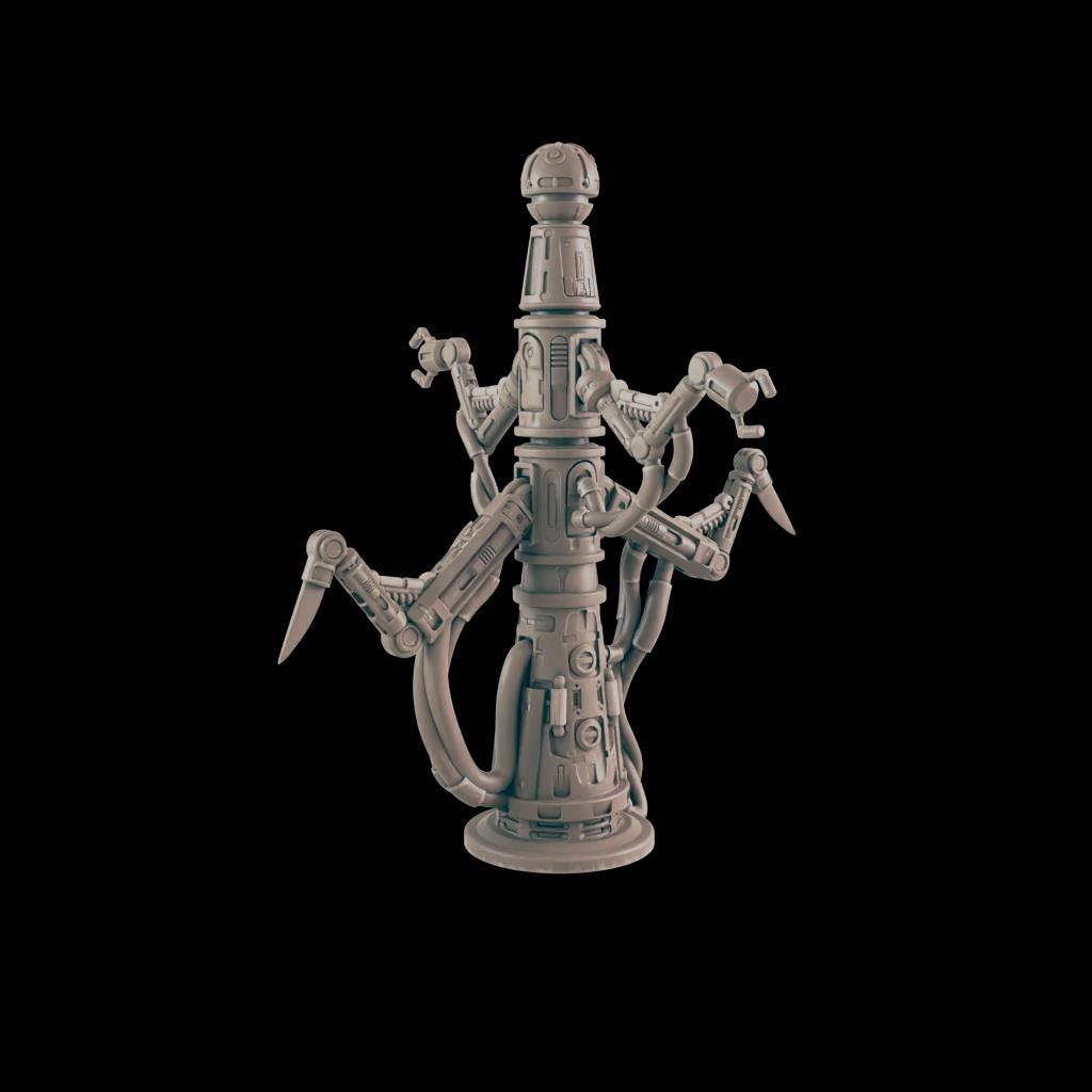 Medi-Bot. Surgical Robot - Ec3d | 28mm and 32mm | Wargaming | DnD | Tabletop Roleplaying