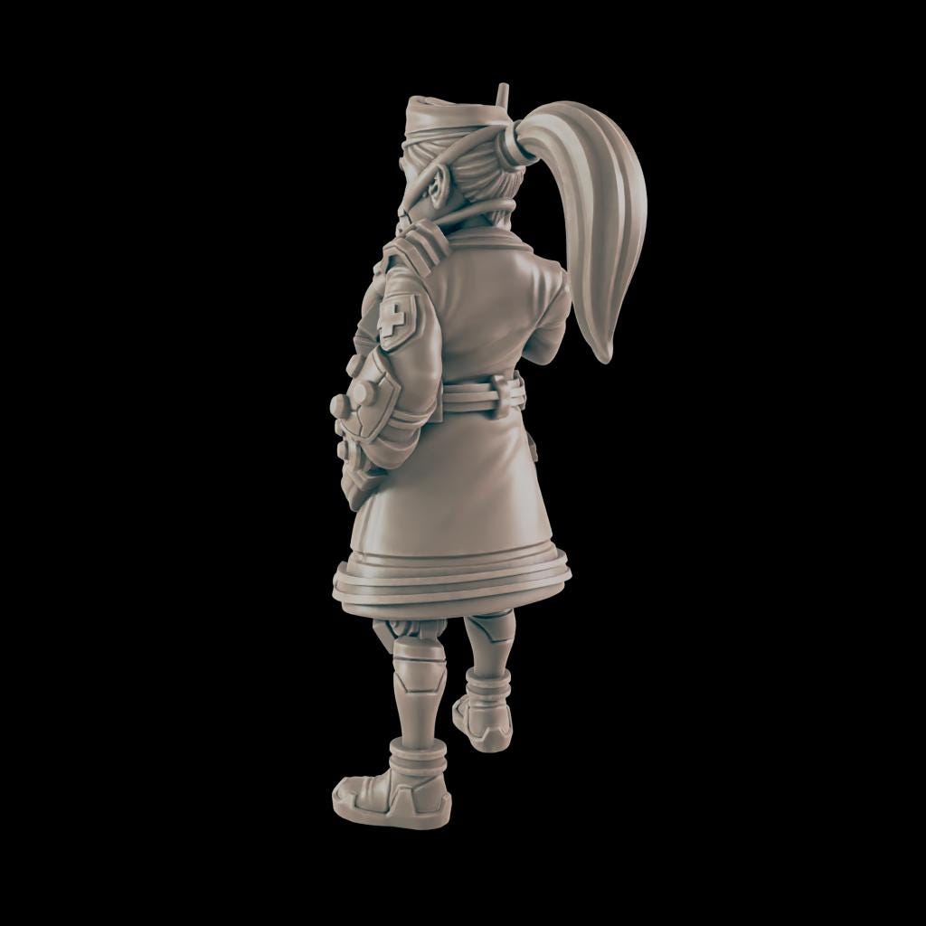 Nurse Feel Good. Cyberpunk Doctor - Ec3d | 28mm and 32mm | Wargaming | DnD | Tabletop Roleplaying