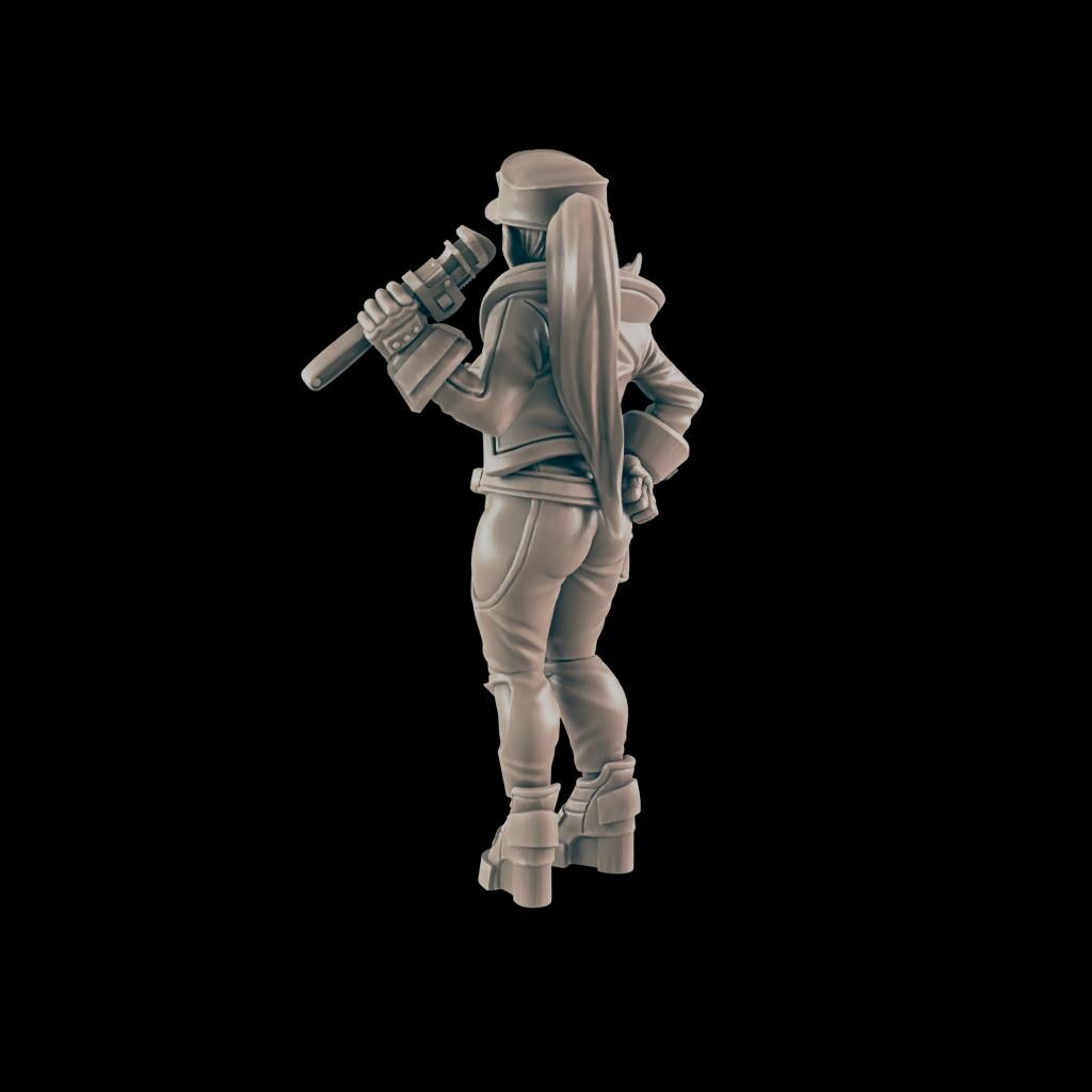 Mechanic. Cyberpunk Repairman - Ec3d | 28mm and 32mm | Wargaming | DnD | Tabletop Roleplaying