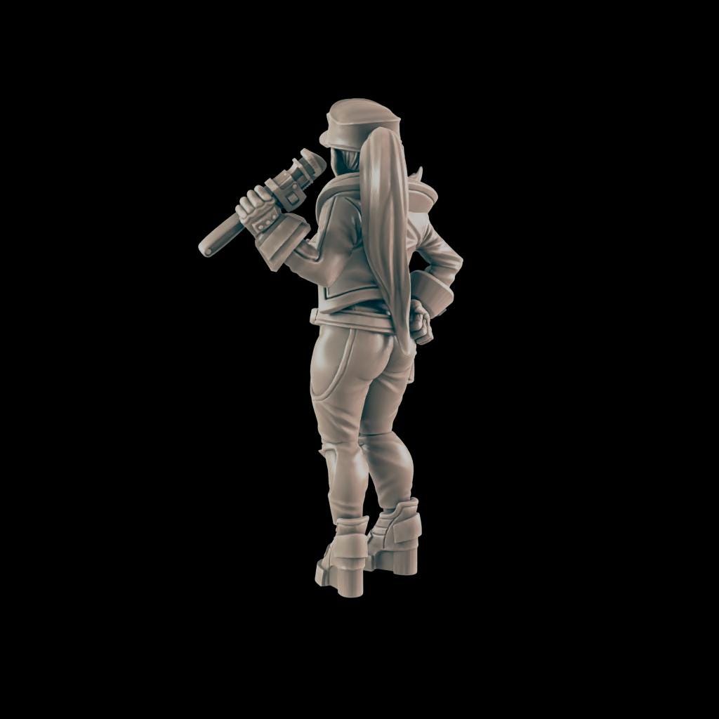 Mechanic. Cyberpunk Repairman - Ec3d | 28mm and 32mm | Wargaming | DnD | Tabletop Roleplaying