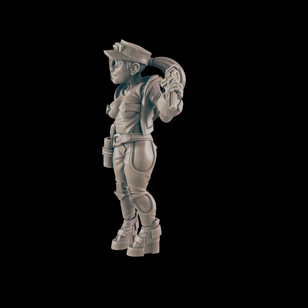 Mechanic. Cyberpunk Repairman - Ec3d | 28mm and 32mm | Wargaming | DnD | Tabletop Roleplaying