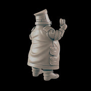 Donut Cop. Cyberpunk Police - Ec3d | 28mm and 32mm | Wargaming | DnD | Tabletop Roleplaying