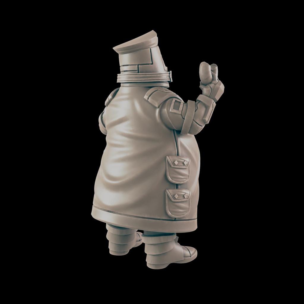 Donut Cop. Cyberpunk Police - Ec3d | 28mm and 32mm | Wargaming | DnD | Tabletop Roleplaying