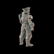 Coffee Cop. Cyberpunk Police- Ec3d | 28mm and 32mm | Wargaming | DnD | Tabletop Roleplaying