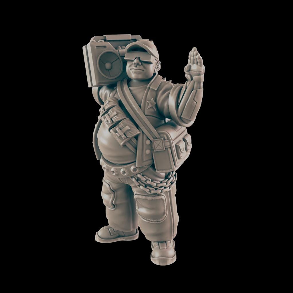 Boombox Rocker - Ec3d | 28mm and 32mm | Wargaming | DnD | Tabletop Roleplaying