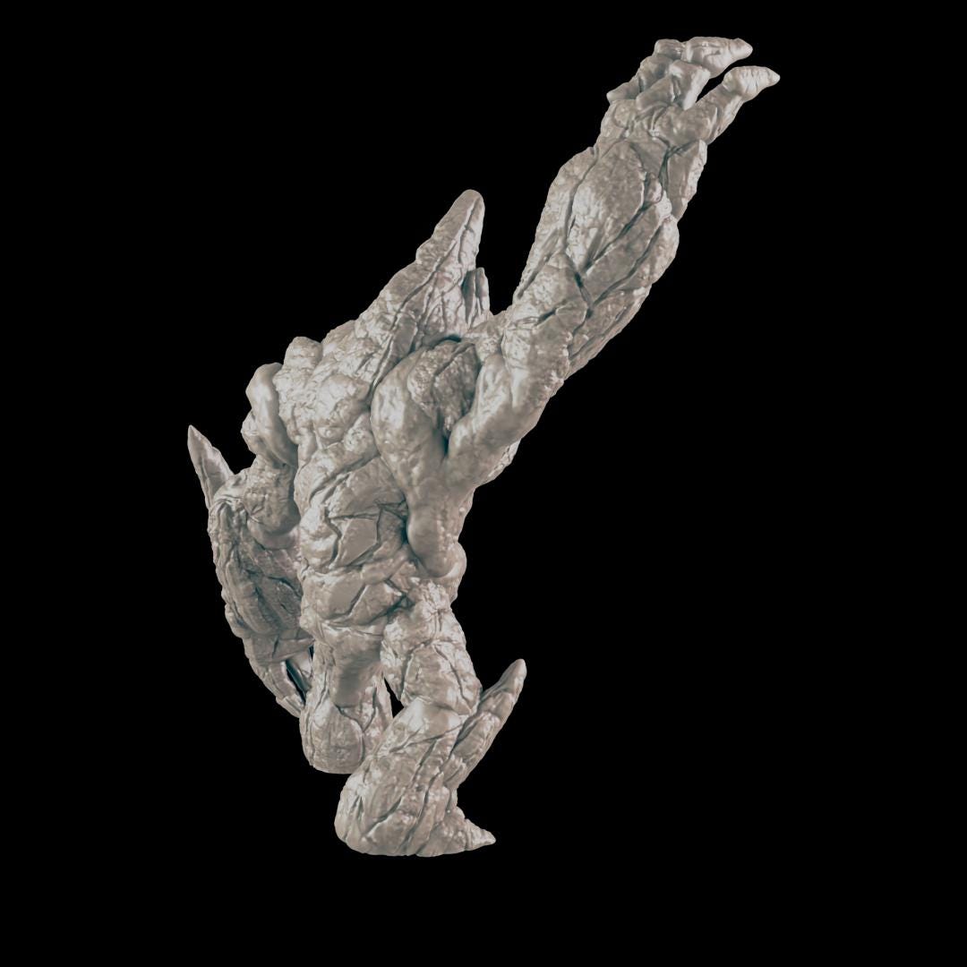 Earth Elemental - Ec3d | 28mm and 32mm | Wargaming | DnD | Tabletop Roleplaying