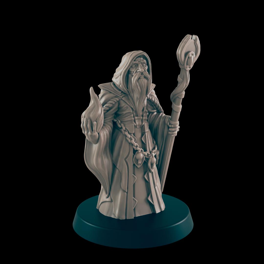 Old Sorcerer - Ec3d | 28mm and 32mm | Wargaming | DnD | Tabletop Roleplaying