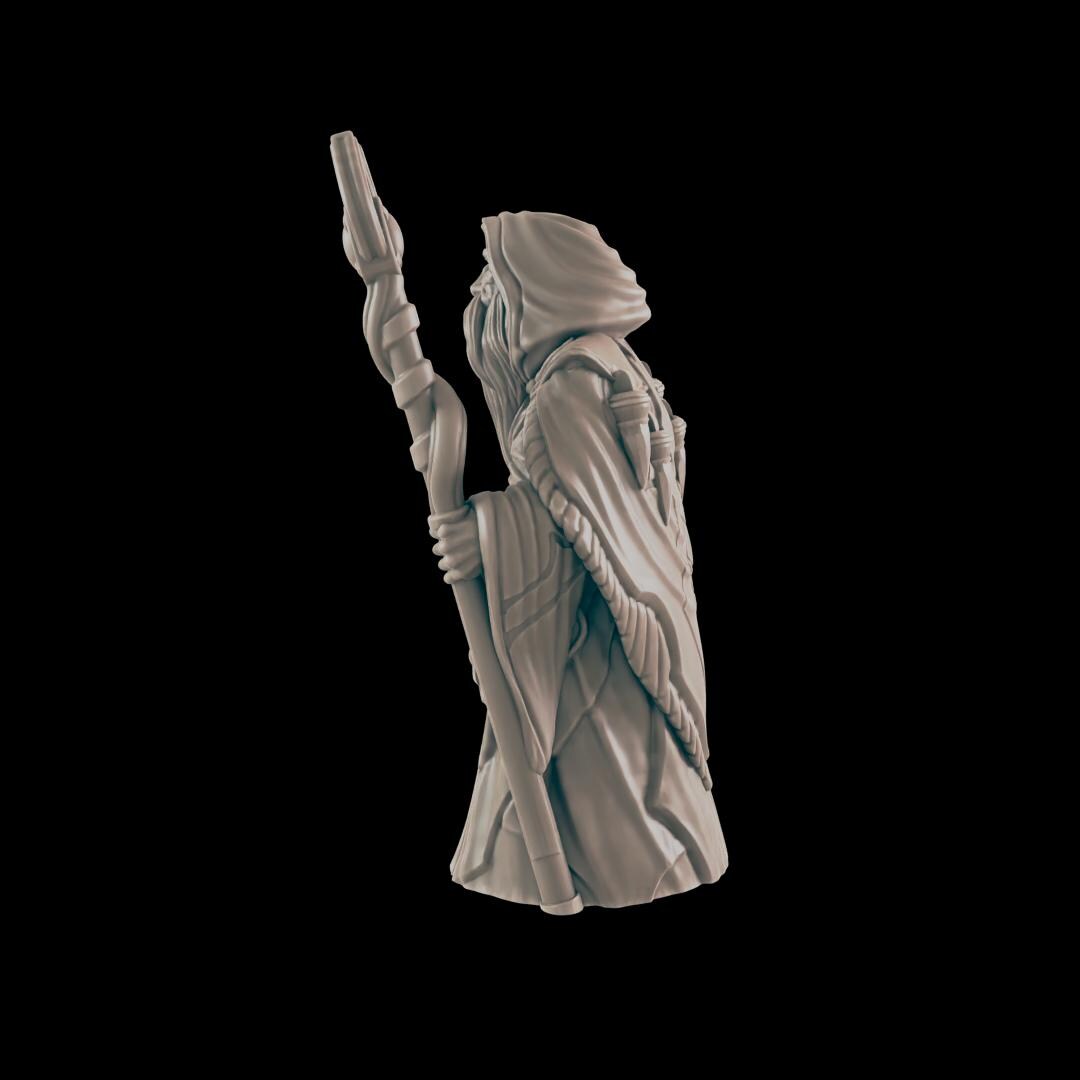 Old Sorcerer - Ec3d | 28mm and 32mm | Wargaming | DnD | Tabletop Roleplaying