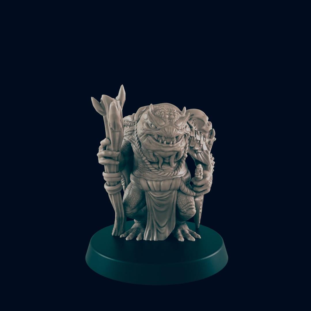 Blue and Green Slaad- Ec3d | 28mm and 32mm | Wargaming | DnD | Tabletop Roleplaying