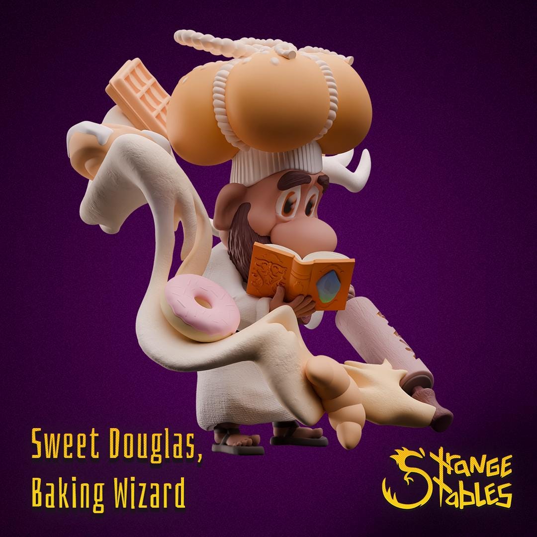 Sweet Douglas, Baking Wizard - Strange Stables | 28mm and 32mm | Wargaming | DnD | Tabletop Roleplaying