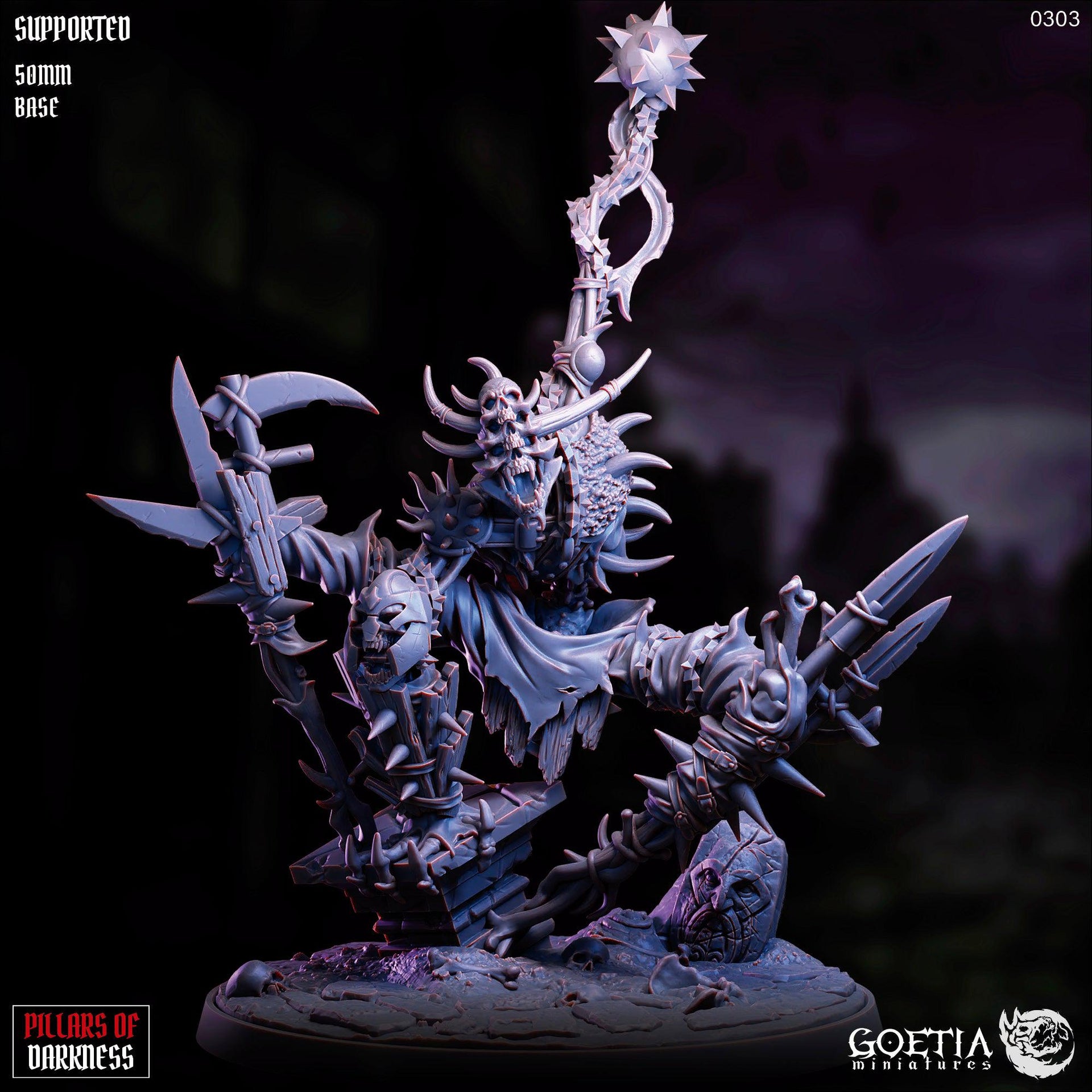 Zelgrekian Warrior. Skeletal Weapon Master- Goetia Miniatures | 28mm and 32mm | Wargaming | DnD | Tabletop Roleplaying