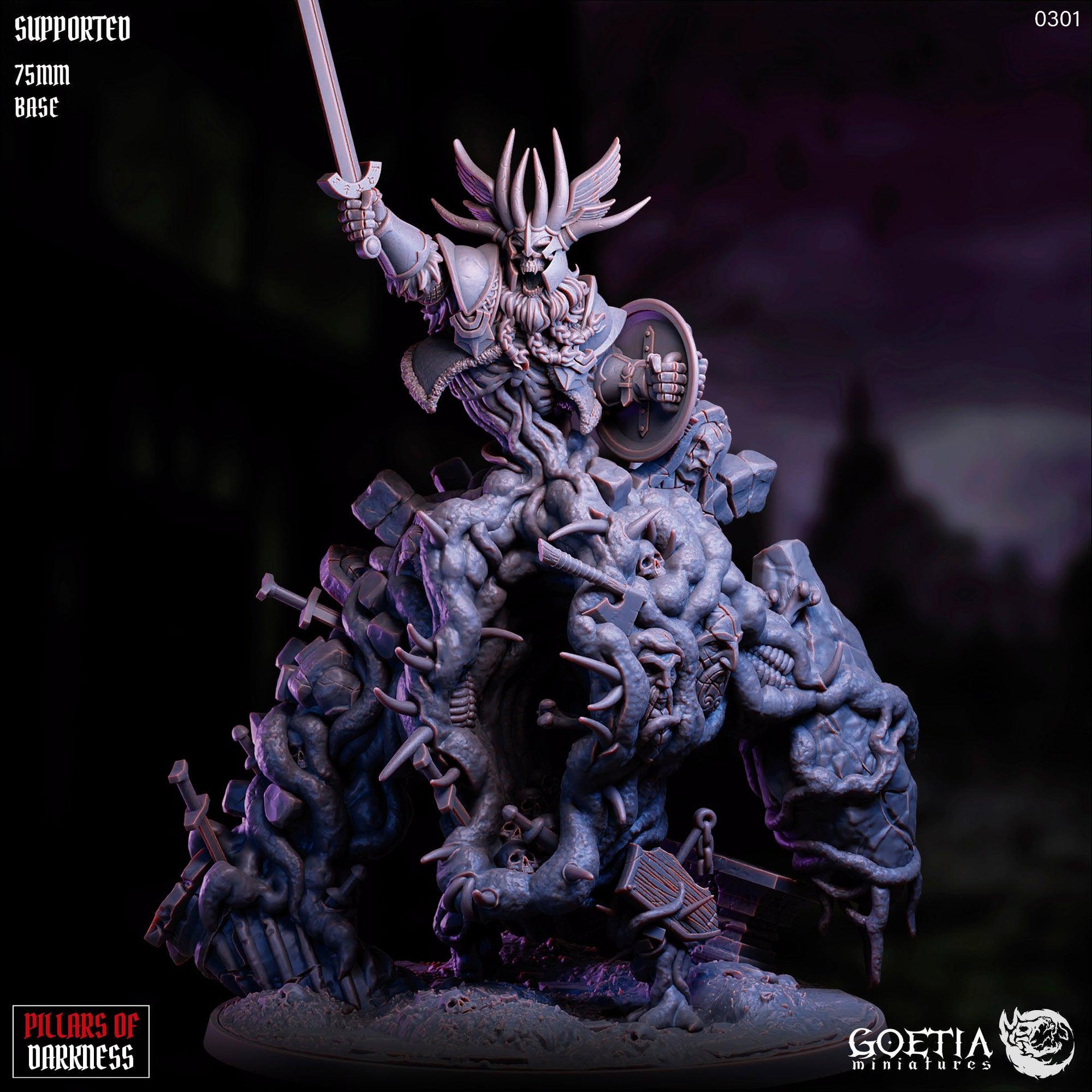 Zelgrak III. Undead Abomination Lord - Goetia Miniatures | 28mm and 32mm | Wargaming | DnD | Tabletop Roleplaying