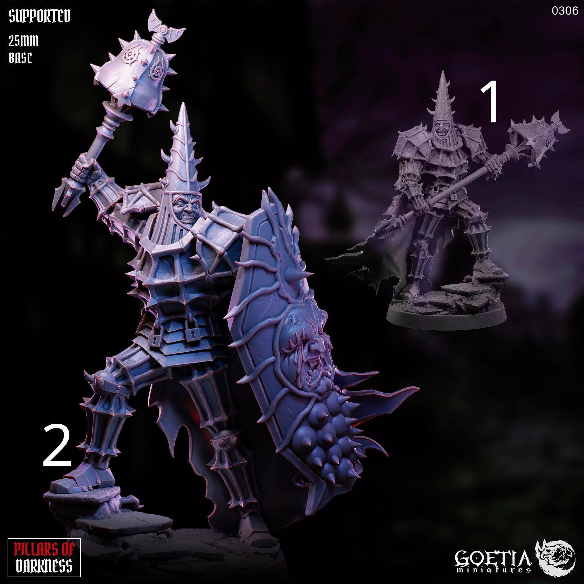 Ancient Repentants. Dark Fantasy Knights - Goetia Miniatures | 28mm and 32mm | Wargaming | DnD | Tabletop Roleplaying