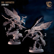 Wereraven, Dark Fantasy Harpy Monster- Goetia Miniatures | 28mm and 32mm | Wargaming | DnD | Tabletop Roleplaying