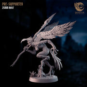 Wereraven, Dark Fantasy Harpy Monster- Goetia Miniatures | 28mm and 32mm | Wargaming | DnD | Tabletop Roleplaying