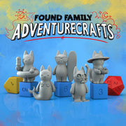 Peanut Cats, Tropical Edition - Found Family Adventurecrafts | 28mm and 32mm | Wargaming | DnD | Tabletop Roleplaying