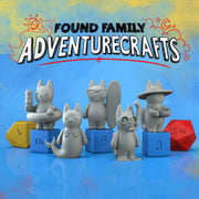 Peanut Cats, Tropical Edition - Found Family Adventurecrafts | 28mm and 32mm | Wargaming | DnD | Tabletop Roleplaying
