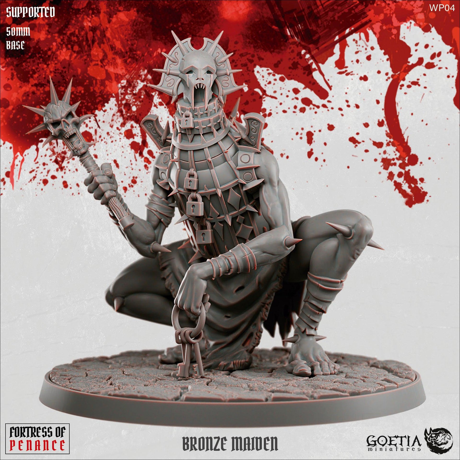 Bronze Maiden, Imprisoned Demon - Goetia Miniatures | 28mm and 32mm | Wargaming | DnD | Tabletop Roleplaying