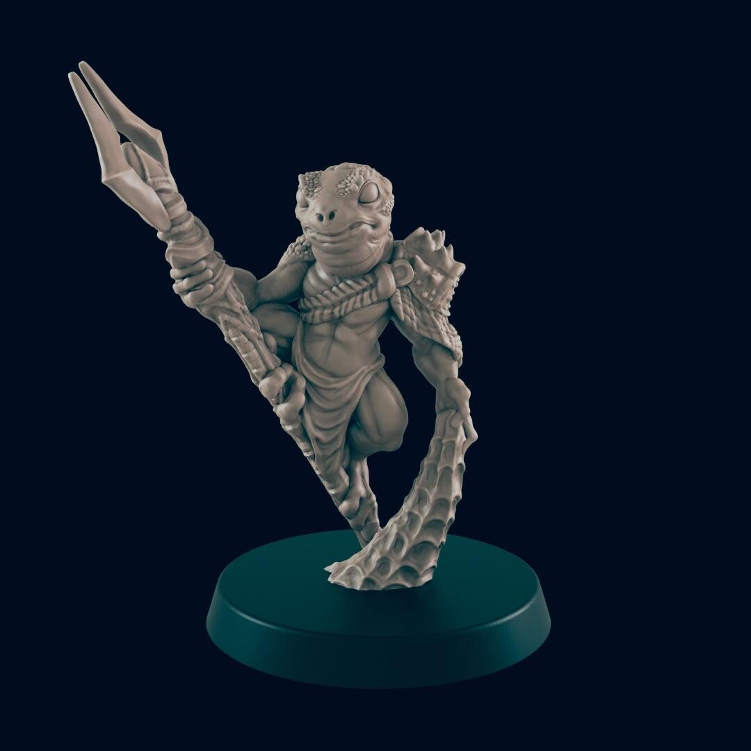 Bullywug Tribe, Frogfolk Warriors - Ec3d | 28mm and 32mm | Wargaming | DnD | Tabletop Roleplaying