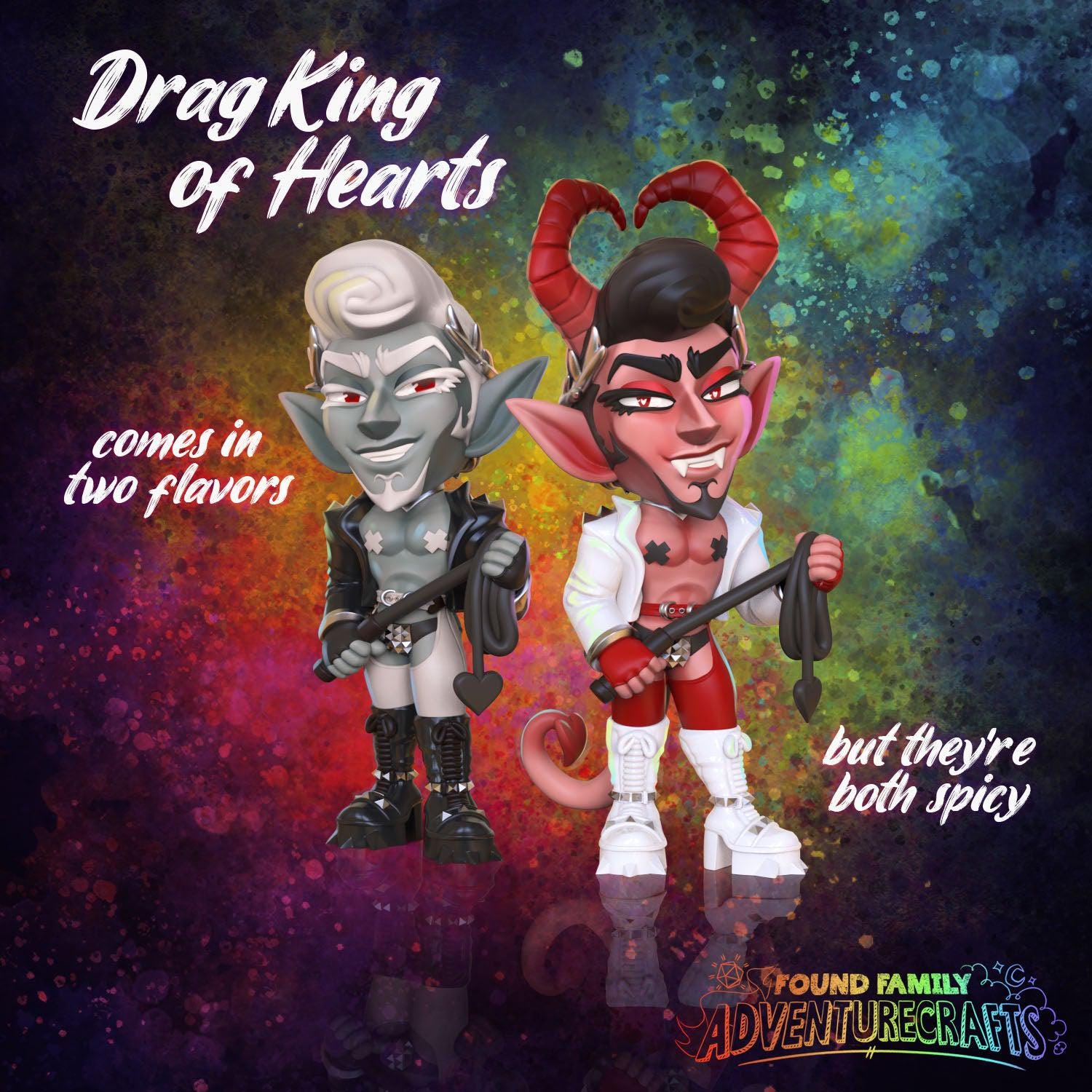 Drag King of Hearts - Found Family Adventurecrafts | 28mm and 32mm | Wargaming | DnD | Tabletop Roleplaying