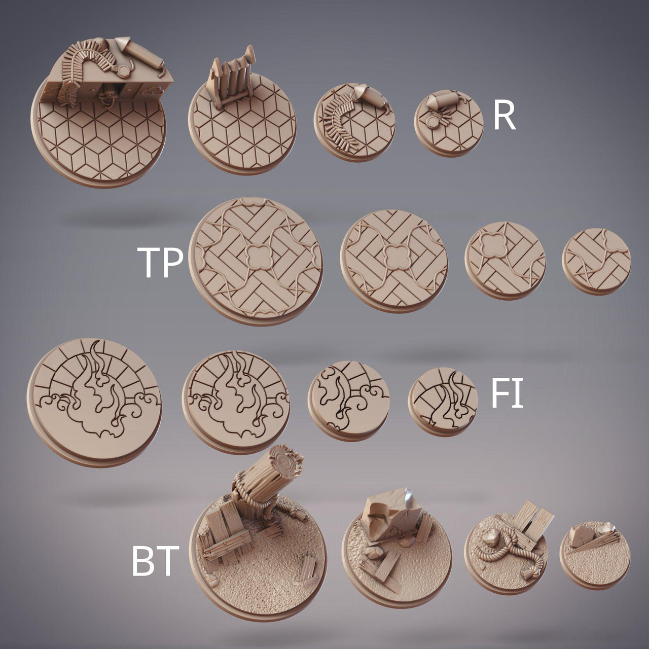 Temple Festival Bases - CobraMode | 28mm and 32mm | Wargaming | DnD | Tabletop Roleplaying