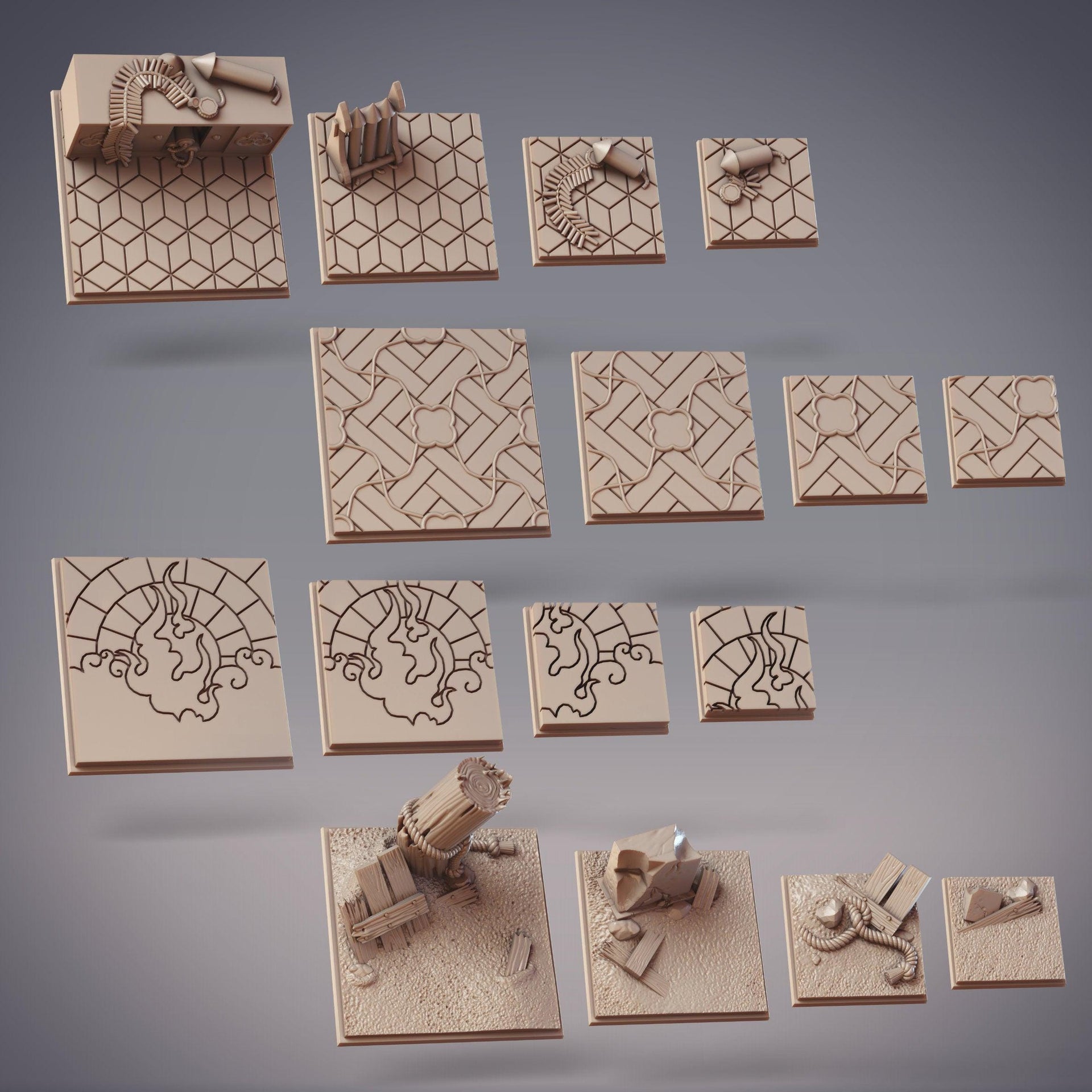 Temple Festival Bases - CobraMode | 28mm and 32mm | Wargaming | DnD | Tabletop Roleplaying