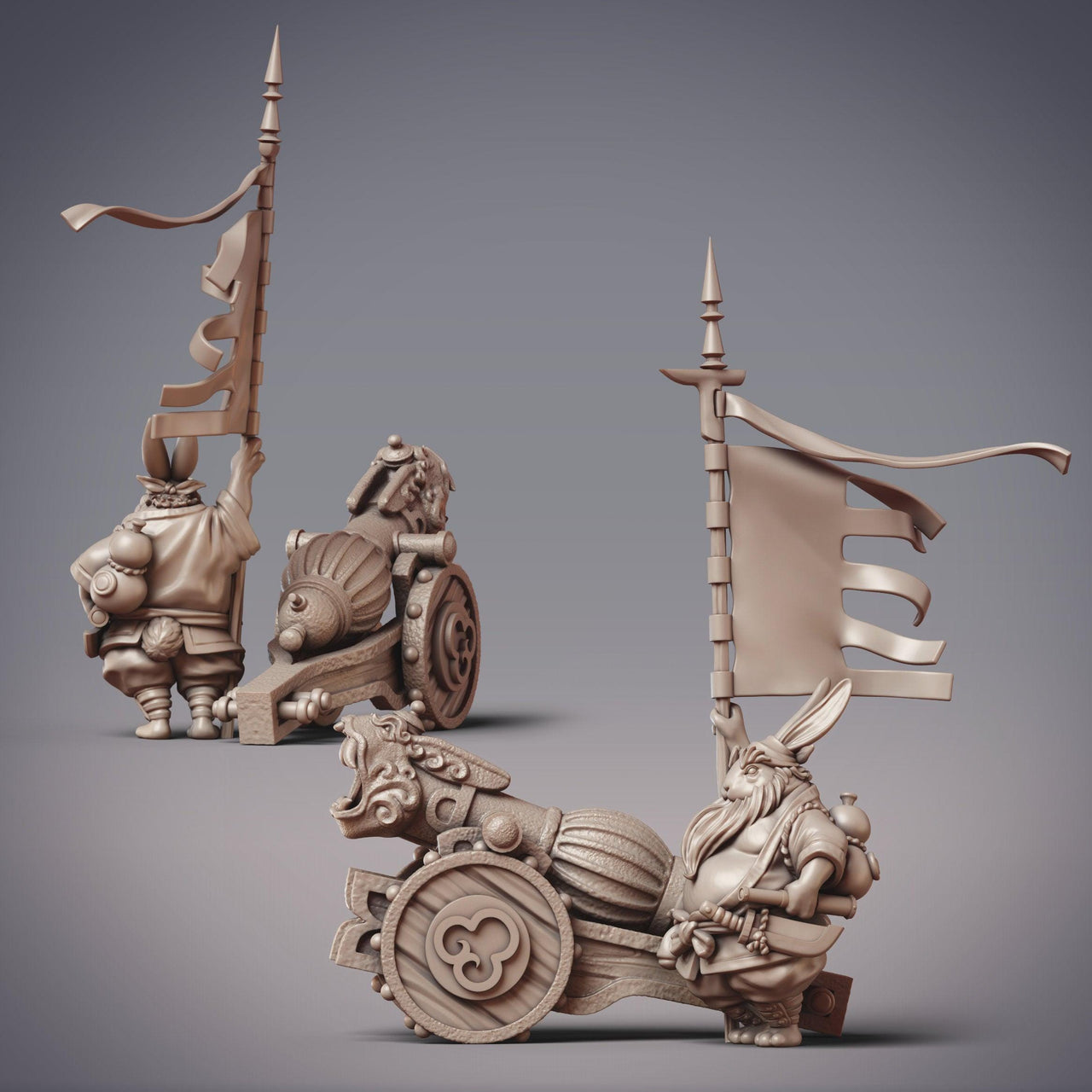 Guanghan Artillery Master Falling Star, RabbitFolk Canoneer - CobraMode | 28mm and 32mm | Wargaming | DnD | Tabletop Roleplaying