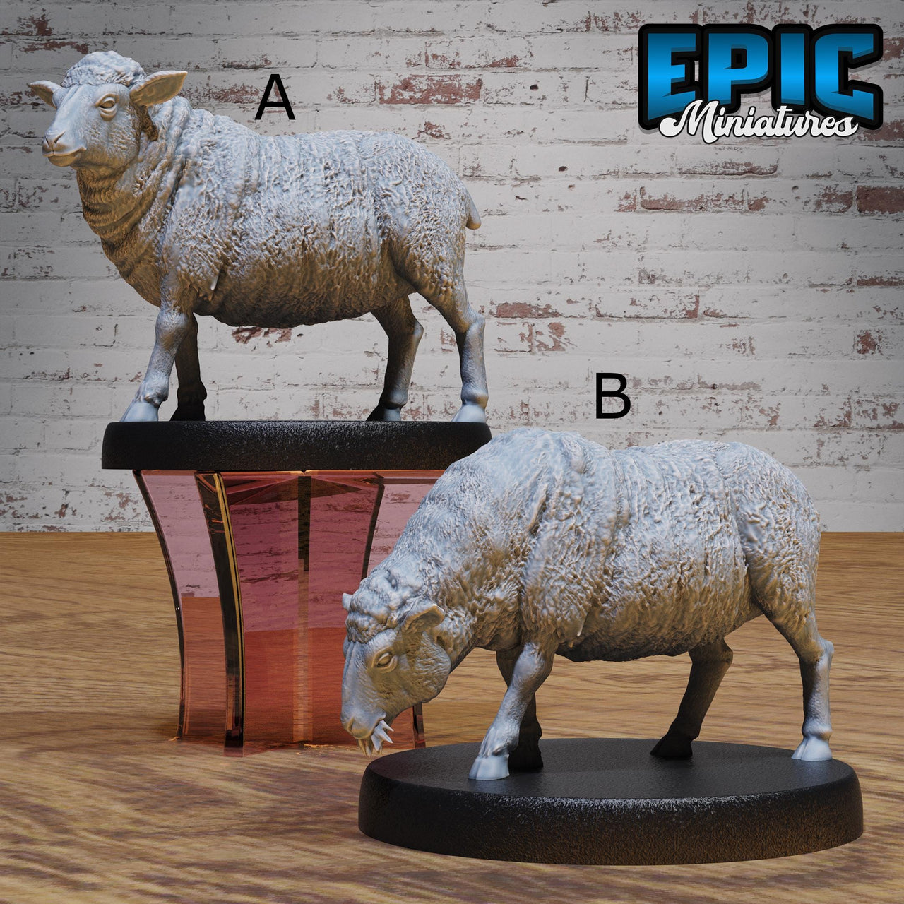 Sheep - Epic Miniatures | 28mm and 32mm | Wargaming | DnD | Tabletop Roleplaying