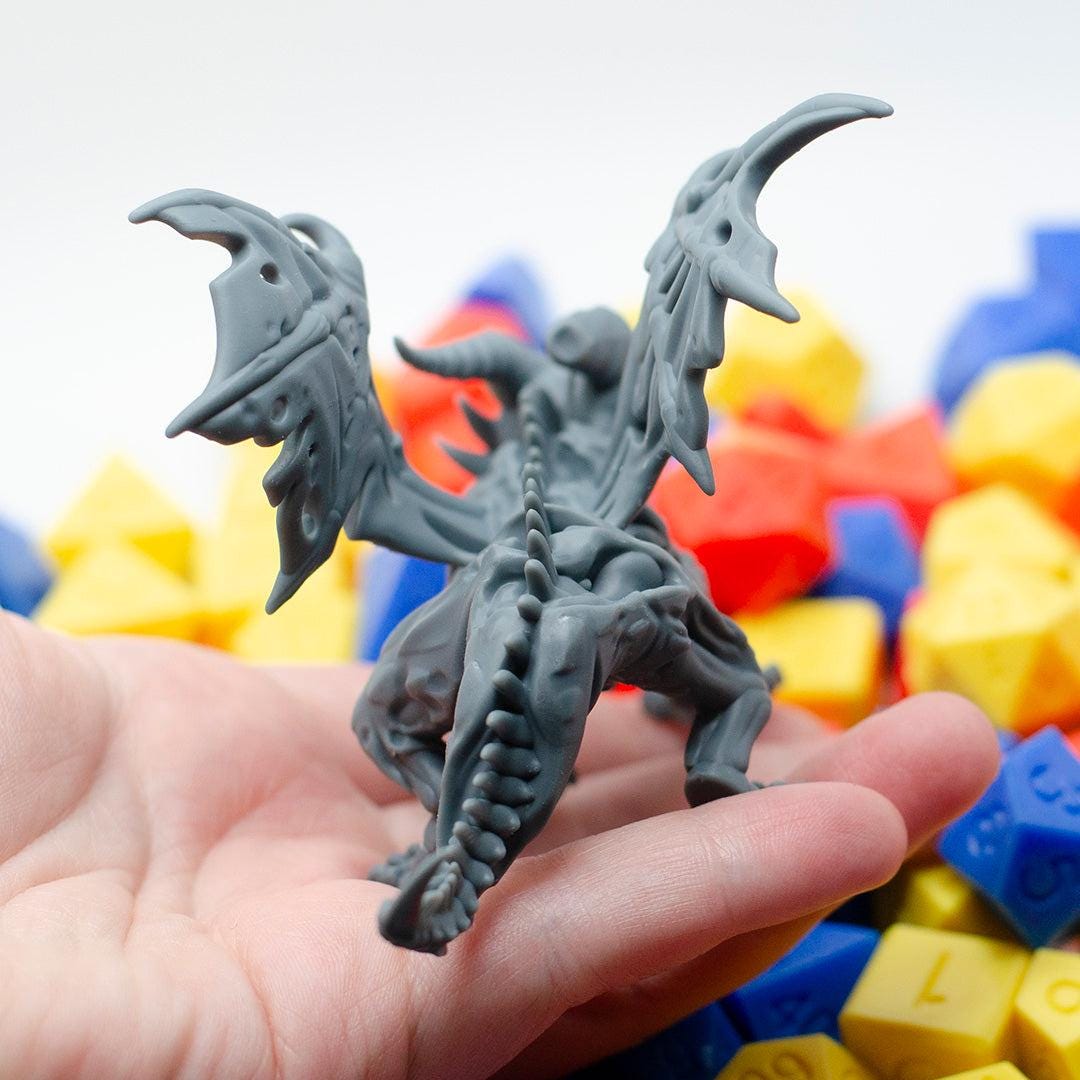 Draco Lich, Undead Skeletal Dragon - Found Family Adventurecrafts | 28mm and 32mm | Wargaming | DnD | Tabletop Roleplaying