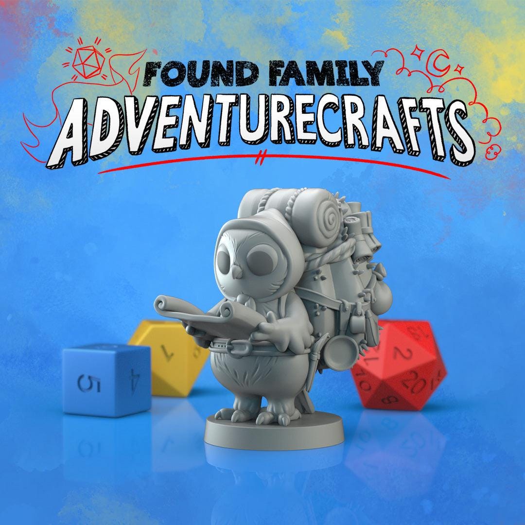 Birdfolk Owl Traveler - Found Family Adventurecrafts | 28mm and 32mm | Wargaming | DnD | Tabletop Roleplaying