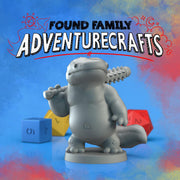 giant salamander oni, Lizardfolk Barbarian - Found Family Adventurecrafts | 28mm and 32mm | Wargaming | DnD | Tabletop Roleplaying