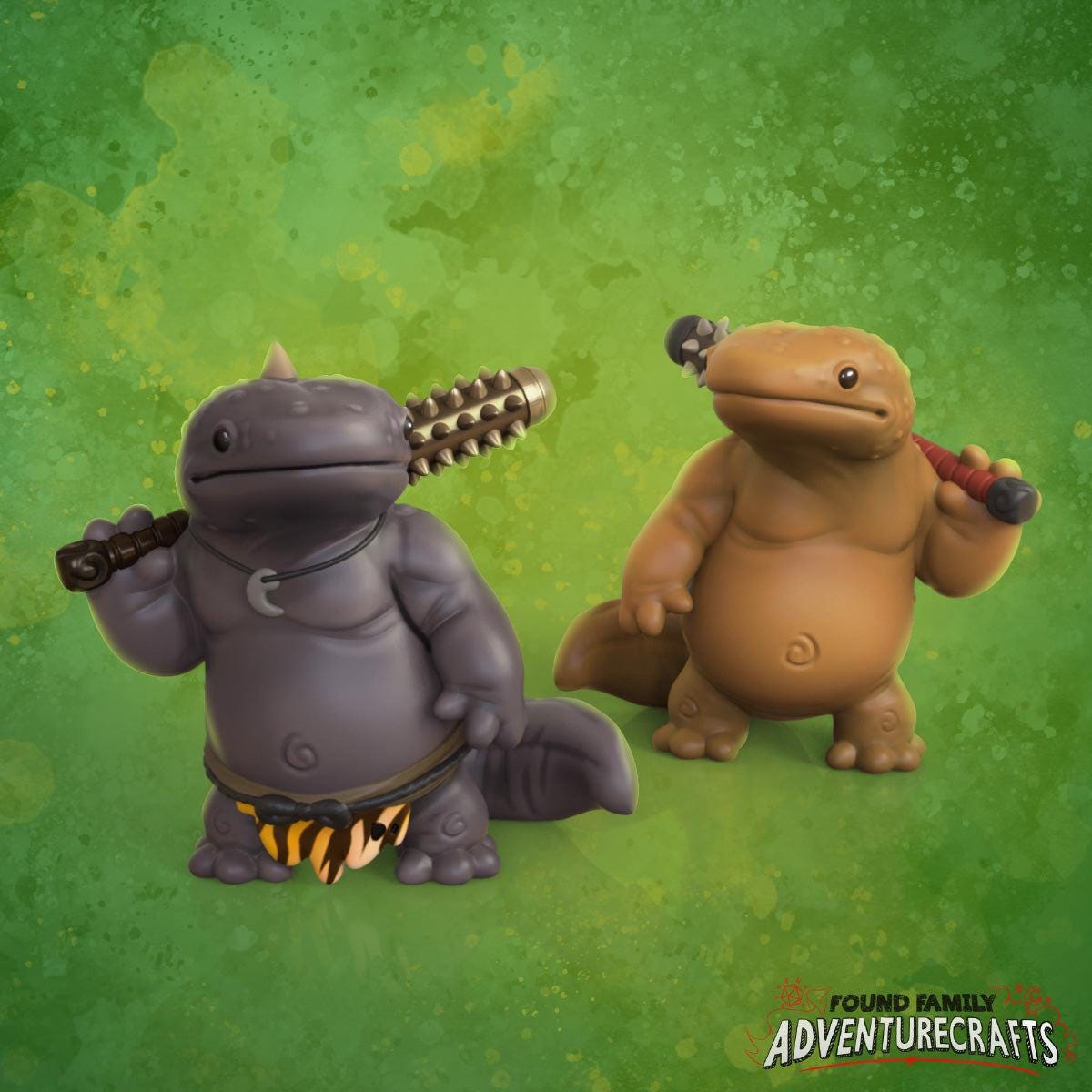 giant salamander oni, Lizardfolk Barbarian - Found Family Adventurecrafts | 28mm and 32mm | Wargaming | DnD | Tabletop Roleplaying