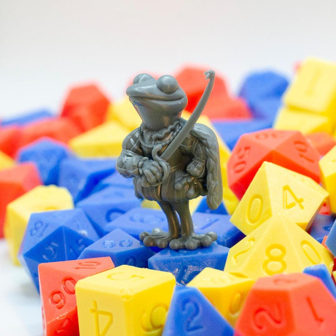 princely frog swordsman - Found Family Adventurecrafts | 28mm and 32mm | Wargaming | DnD | Tabletop Roleplaying