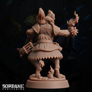 Preacher of the Scorched Hand, Catfolk Cleric - Sordane Publishing | 28mm and 32mm | Wargaming | DnD | Tabletop Roleplaying